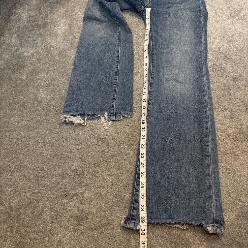 JUDY BLUE Double Button Bootcut Jeans frayed hem - Picture 7 of 10